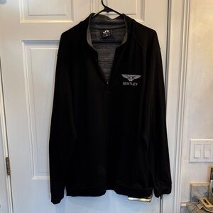 Bentley Logo Embroidered Half Zip Sweatshirt